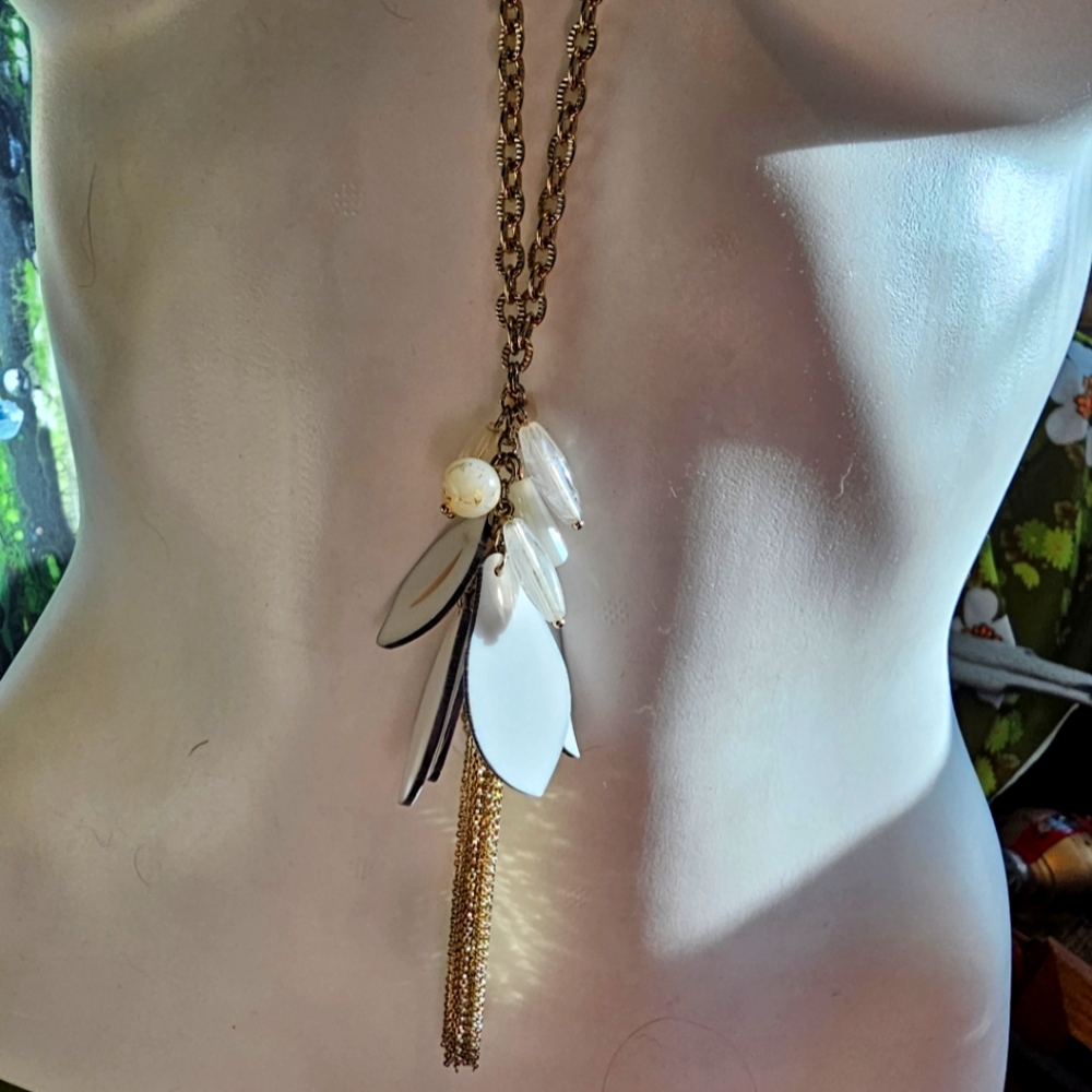 Ann Taylor Long Tassle Necklace
